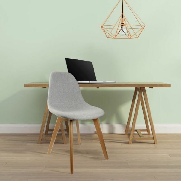 CHAISE SCANDINAVE EN TISSU GRISE