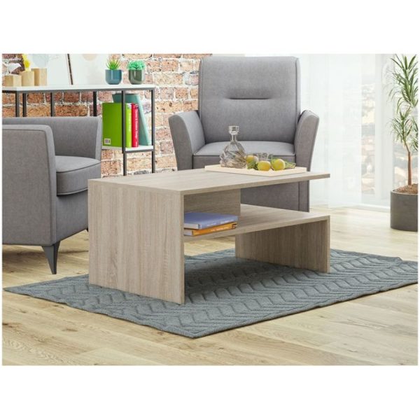 TABLE BASSE HELVETIA COULEUR MARRON CLAIR