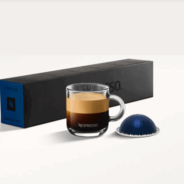 CAPSULES NESPRESSO VERTUO FORTADO 150 ML INTENSITE 8