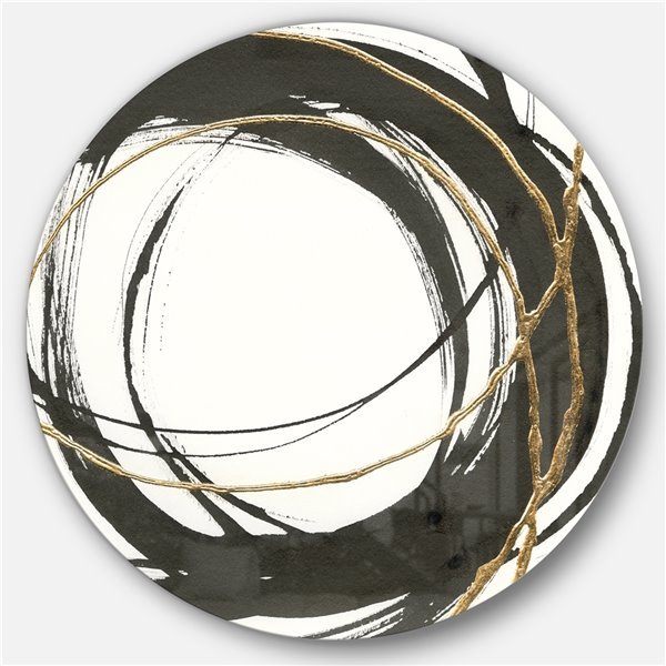 MIROIR OVALE NOIR GOLD