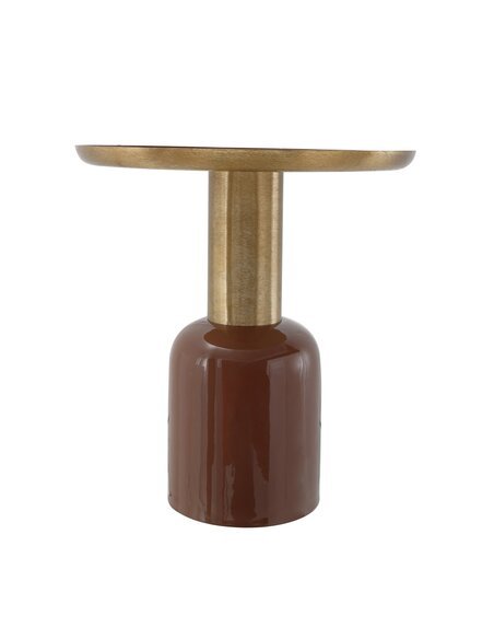 Table d'Appoint Design KAYOOM 49cm Nougat & Or
